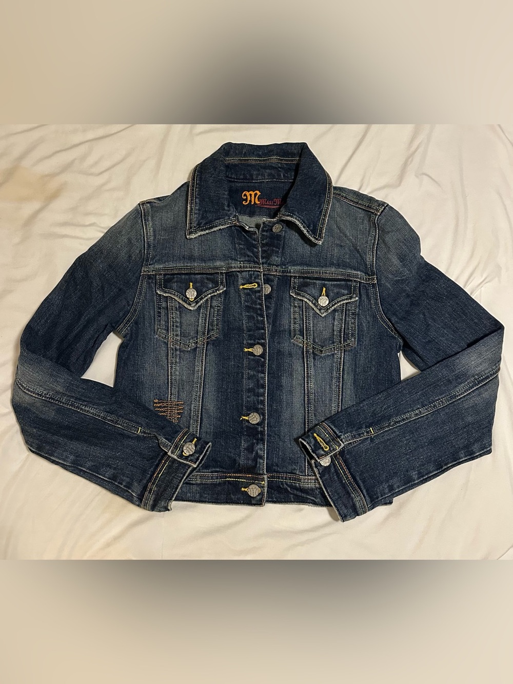Miss Me Dark Blue Denim Jacket Size M